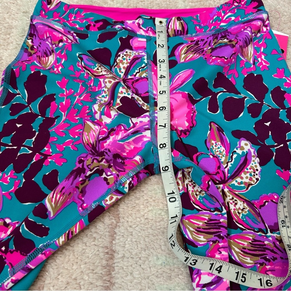 NWT Lilly Pulitzer Luxletic Floral Print Leggings Size XL 12/14 Outdoors Spring - Picture 8 of 10